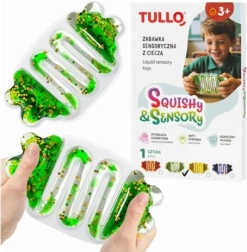 Sensorische knijp antistressbal met vloeistof groen