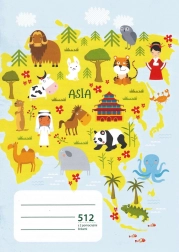 Schoolschrift A5 met hulplijnen voor eersteklassers, 10 vellen