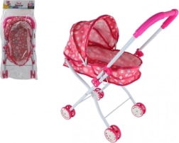 Diepe poppenwagen – stoffen, licht en opvouwbaar