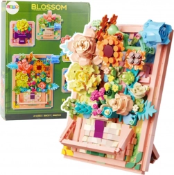 blokken set bloemen in lijst 4-in-1, 882 stukjes