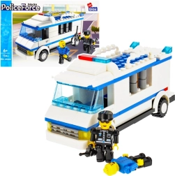 Bouwset politietransport voor gevangenen met agent en gevangene