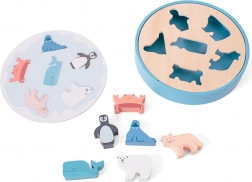 Houten contourpuzzel met zeedieren