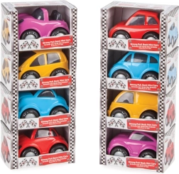 Plastic auto met terugtrek-mechanisme voor de kleintjes