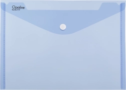 Documentenmap met drukknoop A4 OPALINE, blauw (verpakking 5 stuks)
