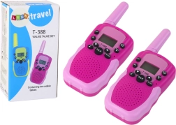 Kortegolf walkietalkie roze met bereik van 3 km voor kinderen