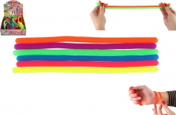 Antistress rekbare siliconen speelgoed 27 cm, 6 kleuren, 60 stuks in box