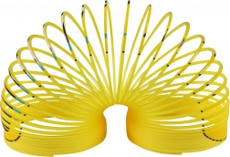 Magische veer met smiley – gele antistress-spiraal