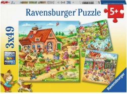 Ravensburger puzzel vakantie op het platteland 3×49 stukjes
