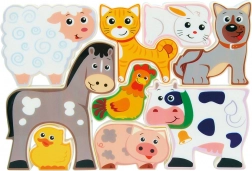 Boerderijpuzzel voor kinderen 9 stukjes