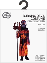 Kinderkostuum duivel met capuchon 110–120 cm