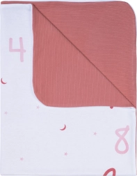 Bubaba deken Mijn eerste jaar roze-wit