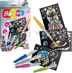 Blopens metallic blaasstiften, set van 8
