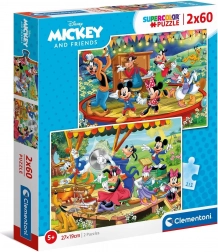 Puzzel 2x60 stukjes - Mickey en vrienden