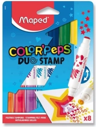 Fixy MAPED Color'Peps Duo Stamp – set van 8 dubbelzijdige stempelstiften