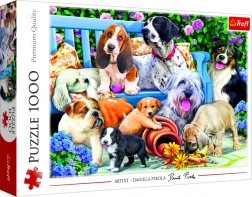 Puzzel Honden tuin 1000 stukjes
