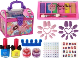 Roze beautykoffer DIY make-up en nagels set