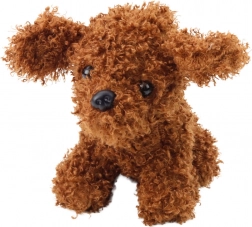 Pluchen vriend poedel 20 cm bruin