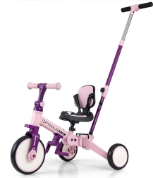 Kinderdriewieler 5-in-1 met duwstang MILLY MALLY OPTIMUS MAX pink