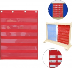 Textiel zakkenpaneel voor kaartjes MASTERKIDZ, rood