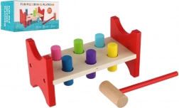 Houten hamertafel met hamertje voor motorische ontwikkeling