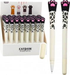 Gelpen Kattenpoot Blauwe Inkt Wit en Zwart