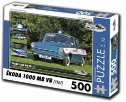 Puzzel Retro-auto’s Škoda 1000 MB VB (1967) 500 stukjes