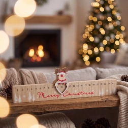 Adventskalender „Merry Christmas“ met rendier