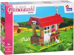 Meisjes bouwset huisje van blokken 91 stukjes