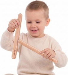 Houten ritmestokjes Classic World voor kinderen