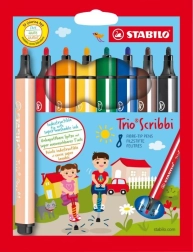 Set stiften STABILO Trio Scribbi 8 stuks