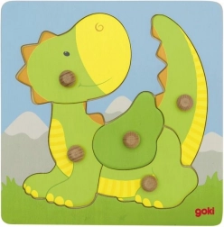 Goki houten puzzel draak, 5 stukjes