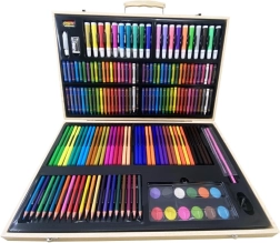Houten schilderskoffer – creatieve kunstset 180 stuks
