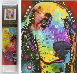 Diamantschilderen 7D – hondenblik 30 × 40 cm