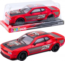 Sportwagen met achterwielaandrijving rood