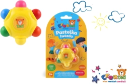 Stervormige waskrijt met 6 kleuren