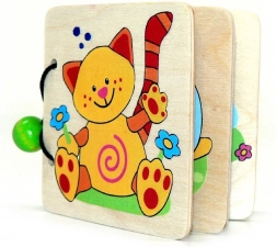 Houten boek Dieren van Hess