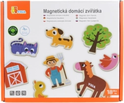 Viga houten magneetjes met huisdieren - 20 stuks