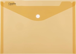 A4-documentenmap met drukknoop Opaline oranje van polypropyleen 180 micron (verpakking 5 stuks)