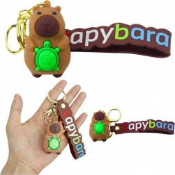 Sleutelhanger Capibara met schildpad