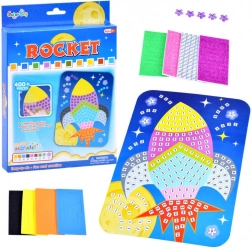 Creatieve schuimmozaïek Raket – zelfklevende uitdrukfiguren voor kinderen