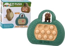 Pop it dinosaurus speelconsole met 4 spelmodi – groen