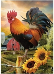 Diamantenmozaïek - Haan op de boerderij