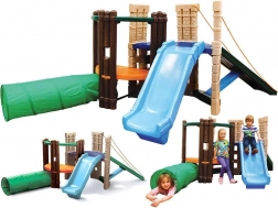 kinderlijke tuin-klimset met glijbaan little tikes seek & explore adventure climber