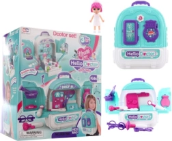 Dokterset 3-in-1 met rugzak en pop