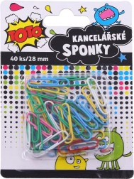 Gekleurde kantoor paperclips 28 mm