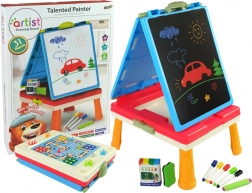 Kinder tafel 3-in-1 Magnetisch en Krijtbord Blauw