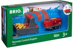 Rode locomotief met afstandsbediening
