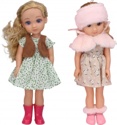 Pop met bont met effecten 35 cm