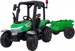 Kindertractor met aanhanger groen