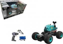 RC stuntauto blauw transformatie